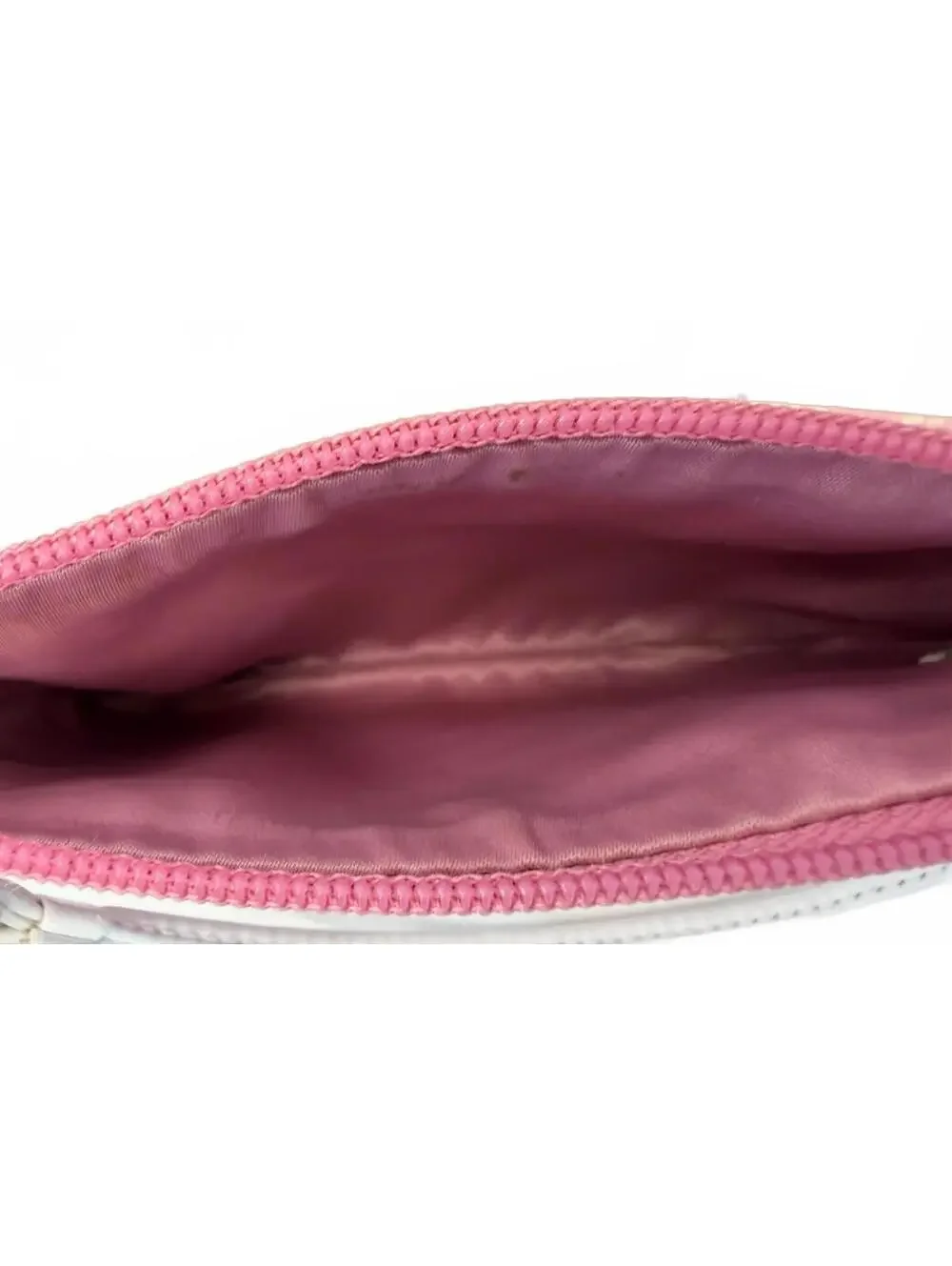 Coach | Pink Optic C Heart Print Wristlet Pouch | White Trim